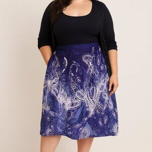 Faux Wrap Plus size Paisley Print Skirt Sz 20